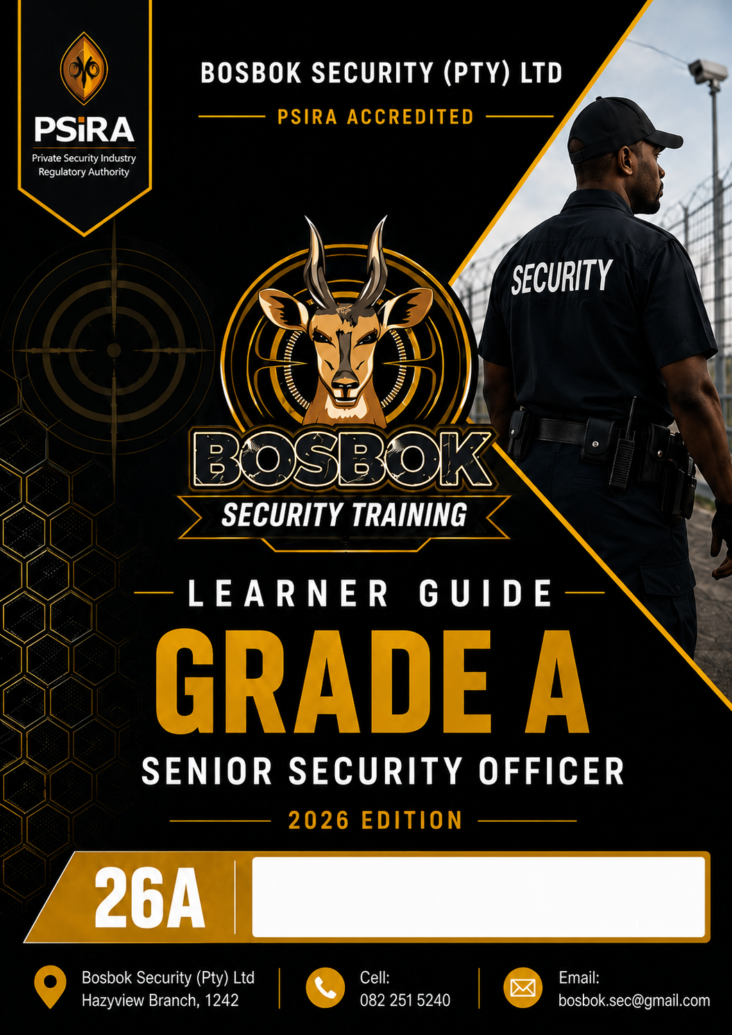 Grade A learner guide front page