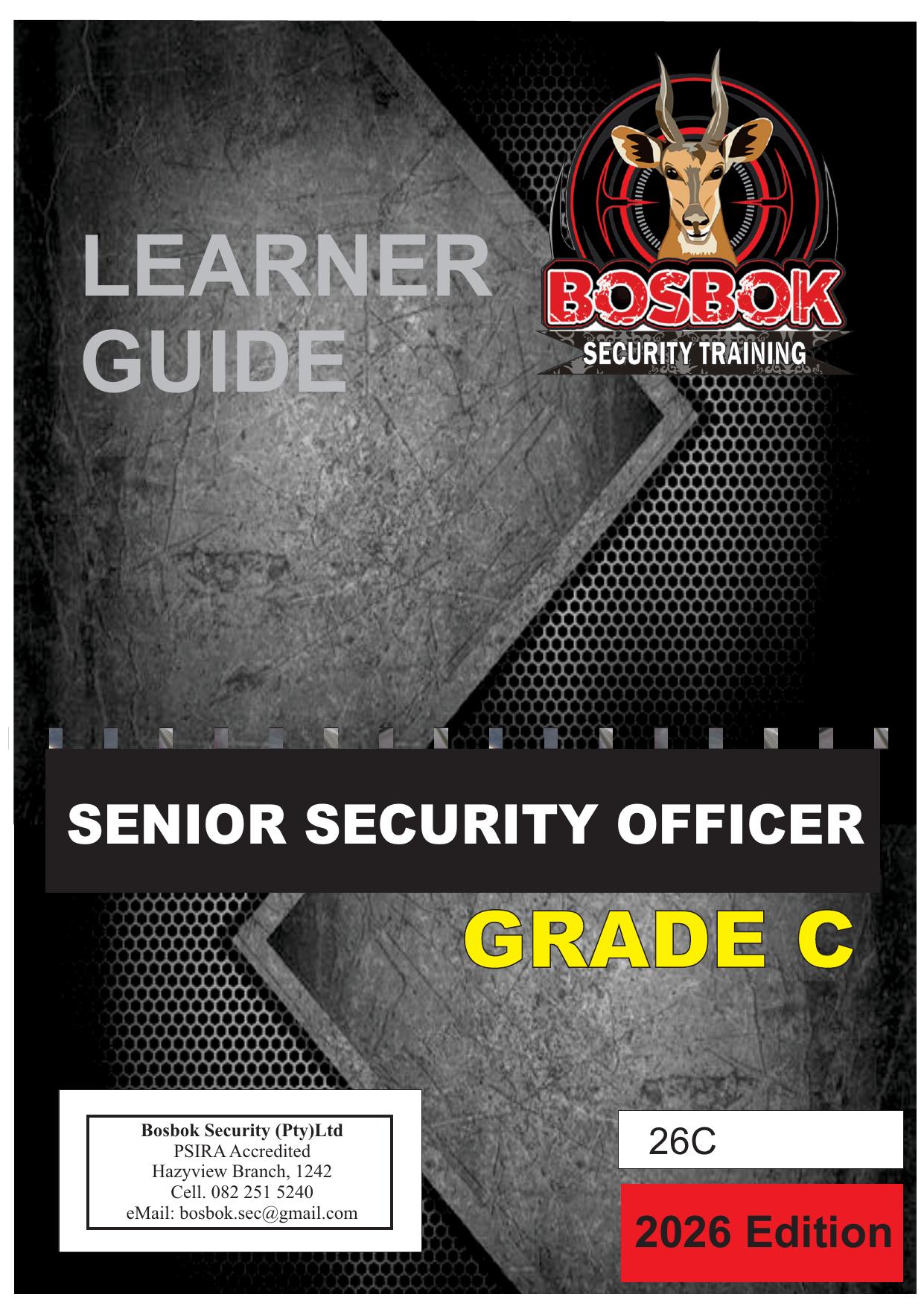 Grade C learner guide front page