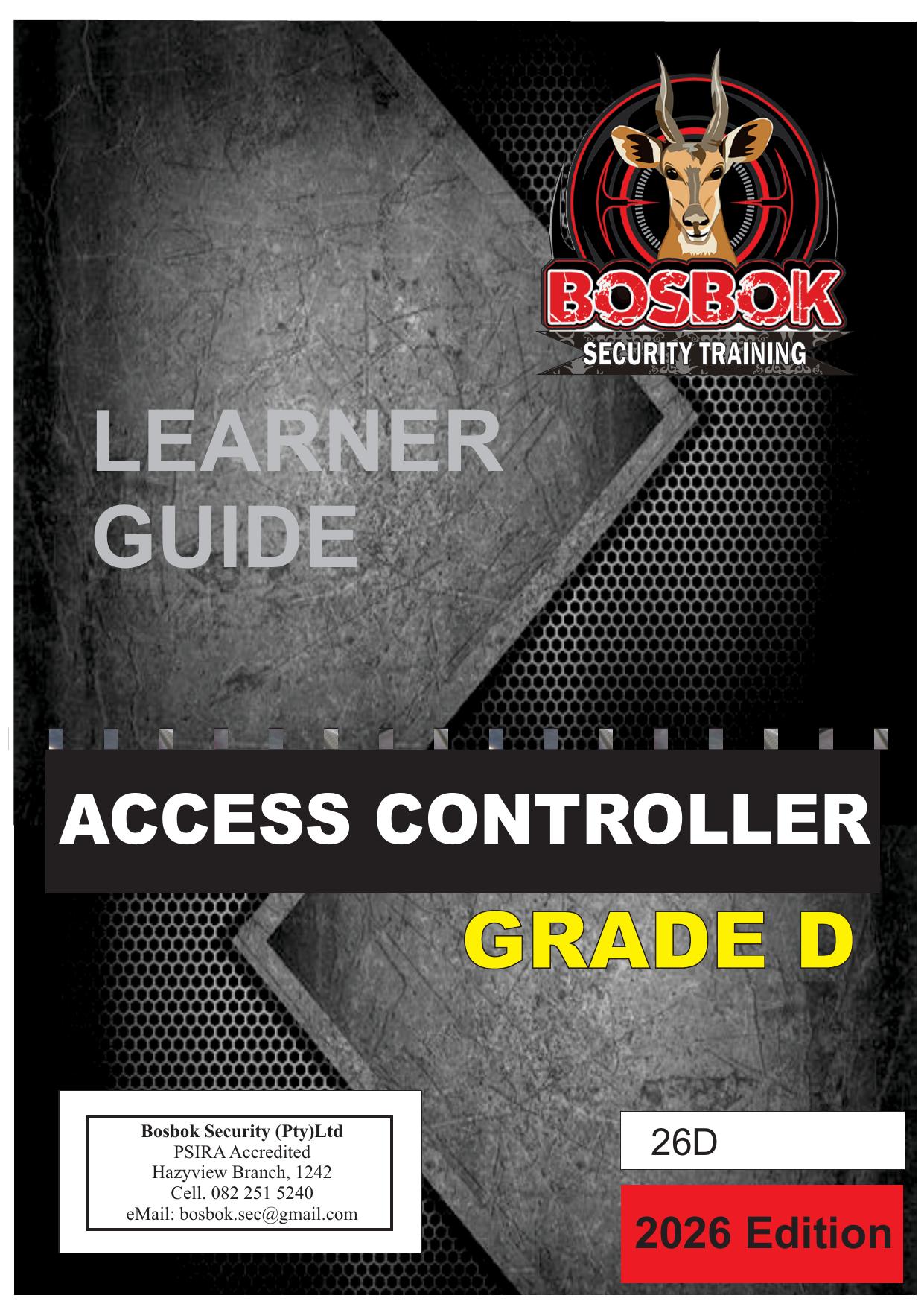 Grade D learner guide front page