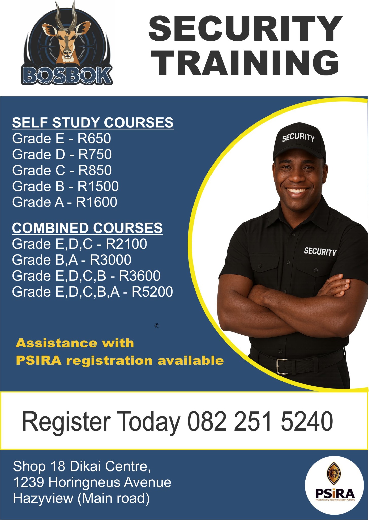 Bosbok Security Training course flyer